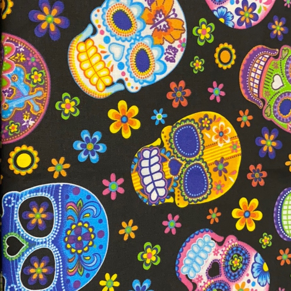 Floral sugar skulls face masks